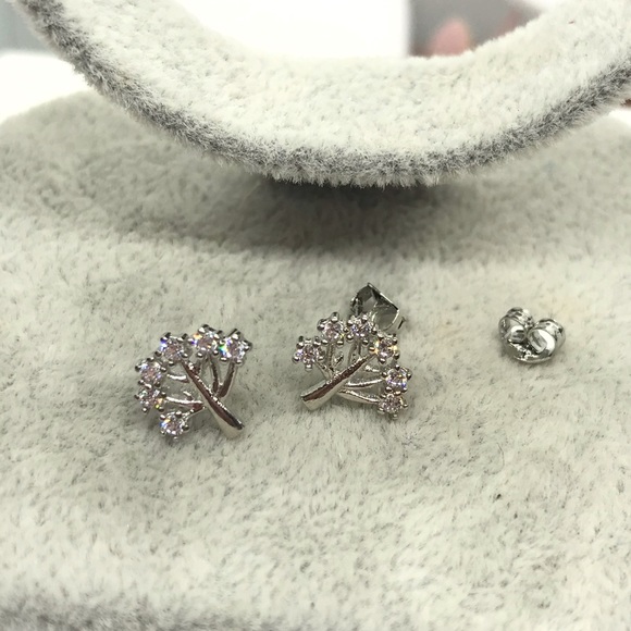 π Silver 925 Tree Earrings - Picture 4 of 5